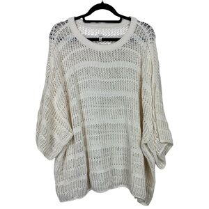 Aerie Crochet Oversized Short Sleeve Sweater XXL